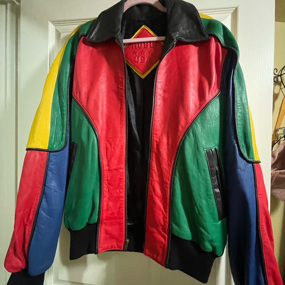 Colorful Leather Jacket